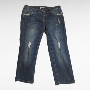 Paris Blues Distressed Capri Jeans - Size 4-6